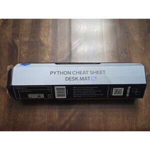 Python Cheat Sheet Desk Mat XL Keybeak Extended Mouse Pad Coding Keyboard Mat